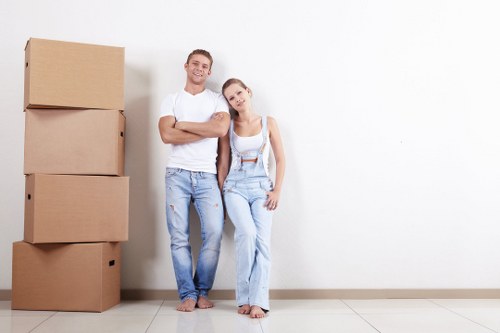 Commercial moving team planning an office relocation in Ilford