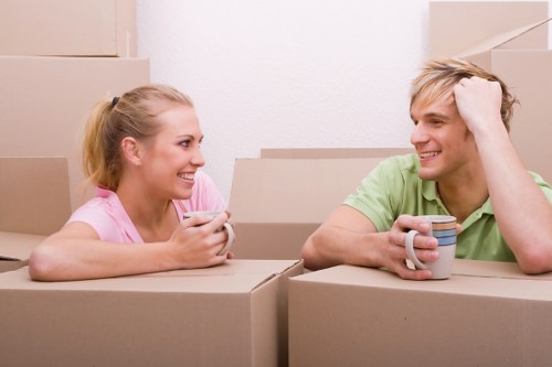 Team assessing moving risks before a job