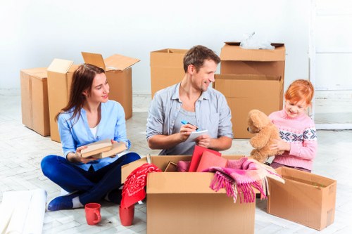 Professional movers handling flat removals in Ilford