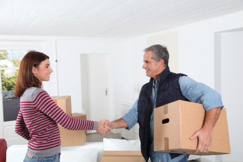 Van loading furniture and boxes for a home move in Ilford