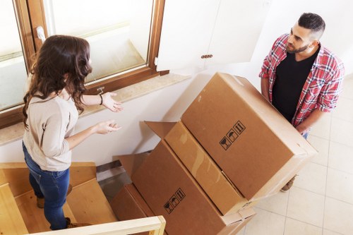 Van loaded securely with moving equipment