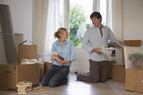 Packing and organising office equipment for relocation in Ilford